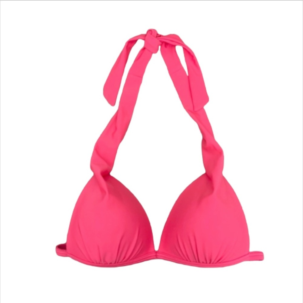 Snce Hot Pink Halter Bikini Top Size Medium